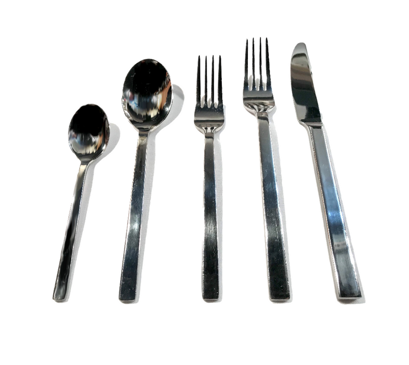 Square Flatware for rent from ZNC Solutions, Wayne NJ