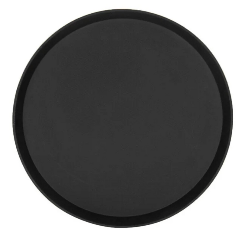 16" Round Black Non-Skid Tray for rent from ZNC Solutions, Wayne NJ