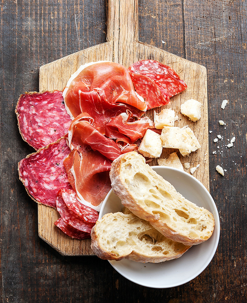 Ham, Salami and Cheese Board