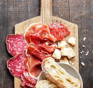 Ham, Salami and Cheese Board