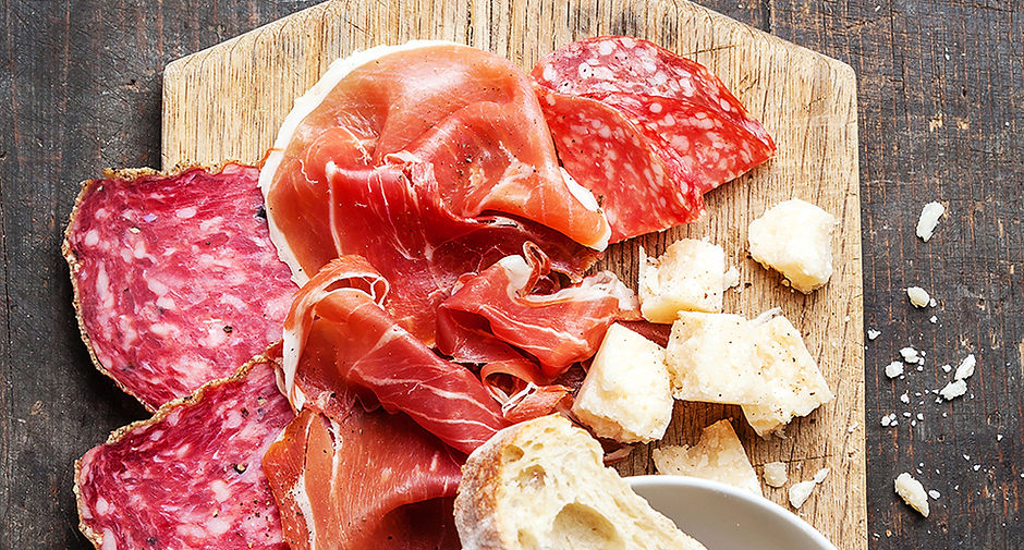 Ham, Salami and Cheese Board