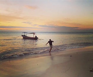 Sunset on Playa del Carmen beach