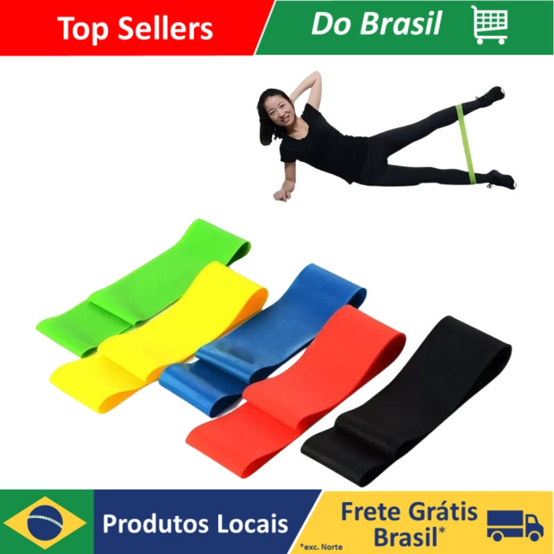 Kit 5 Faixas Metalúrgicas Thera Mini Band Fisioterapia Multifuncional Crossfit