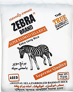 Zebra Sella Rice - White Bag with orange