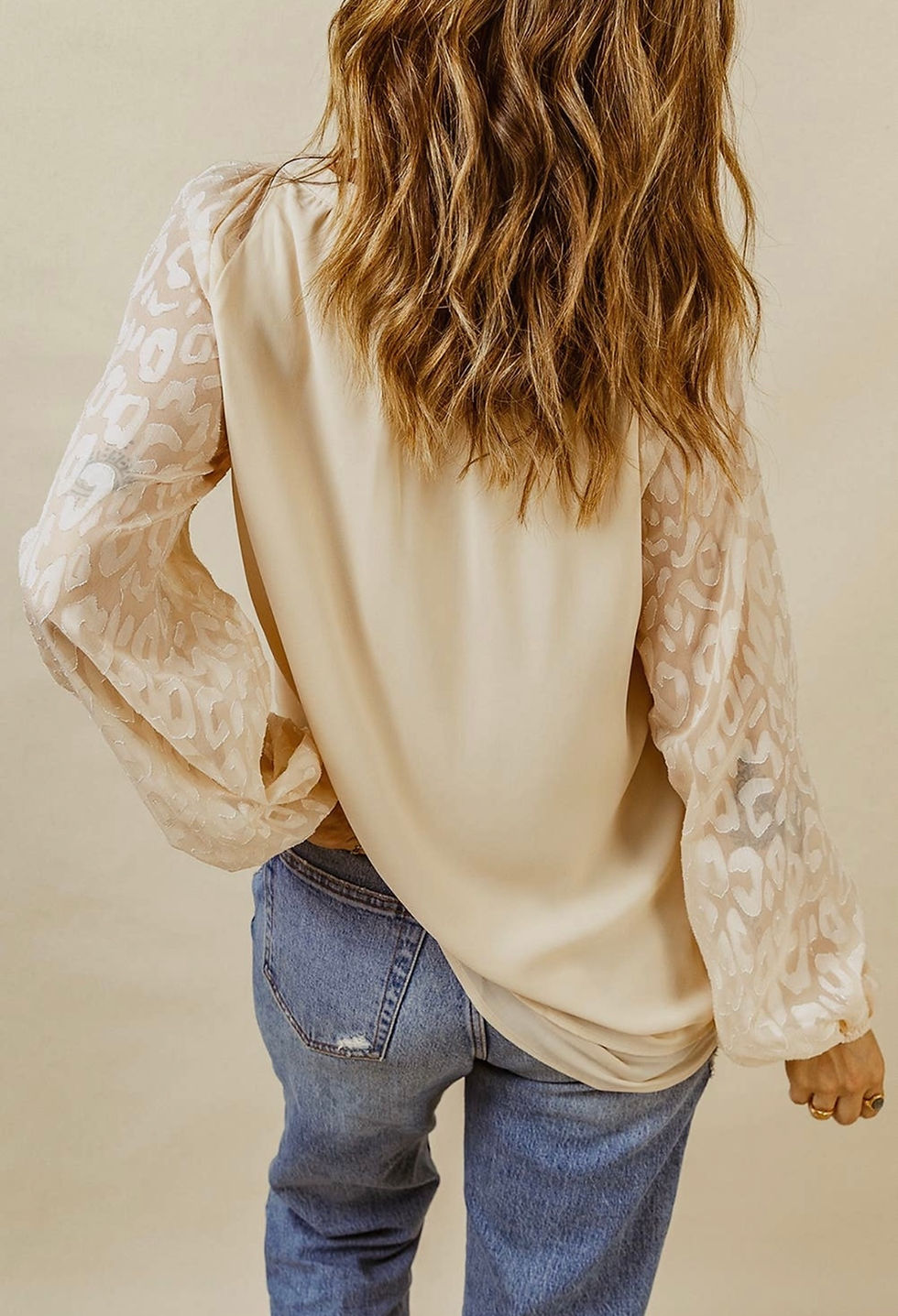 Thumbnail: Leopard Mesh Bubble Sleeve