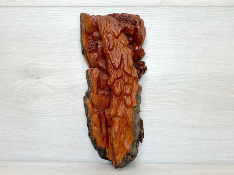 shop and purchase hand carved wildlife inspired cottonwood bark woodcarving, rustic live edge artwork and wall hanging decor