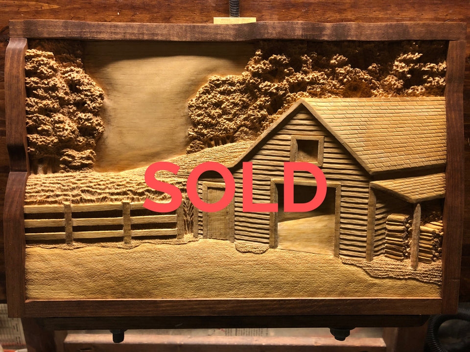 shop and purchase hand carved wildlife scene relief woodcarving, rustic wildlife inspired artwork and wall hanging decor