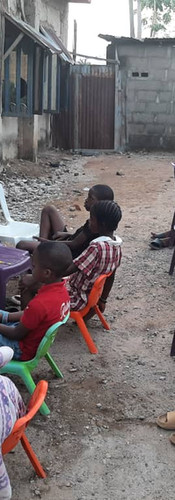 Students at the Feed an African Child literacy center in Kwali, Abuja.