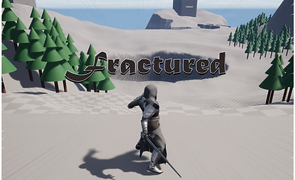 While working on Fractured, I collaborated with Clay McConaghy to develop the game. During this time, I was responsible for programming and developing the majority of the game, including the shrines, enemies, player mechanics, and combat system, as well as the UI and UX. Clay focused on greyboxing the level. This was my first experience designing and developing a hack-and-slash style game, and I learned a great deal about animations, combat design, and the intricate thought process behind developing all the moving parts.
