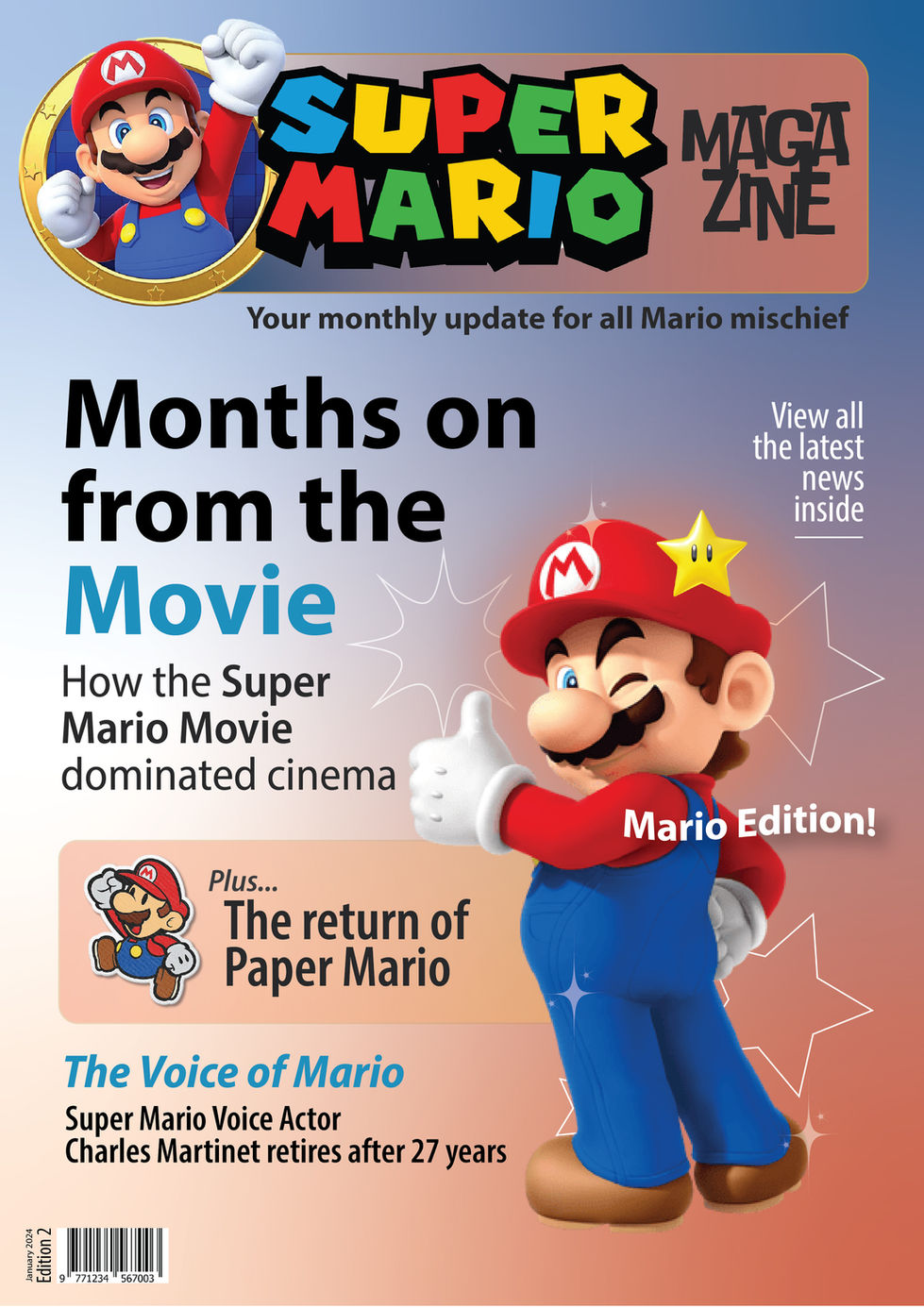 Mario Magazine Cover