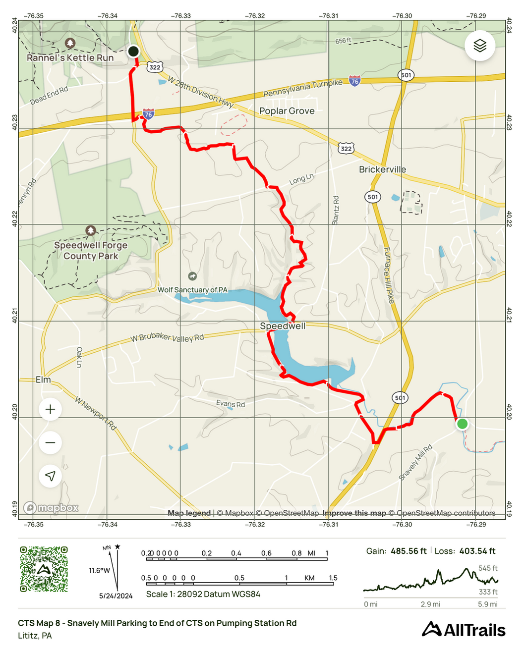 Lancaster Hiking Club Conestoga Trail