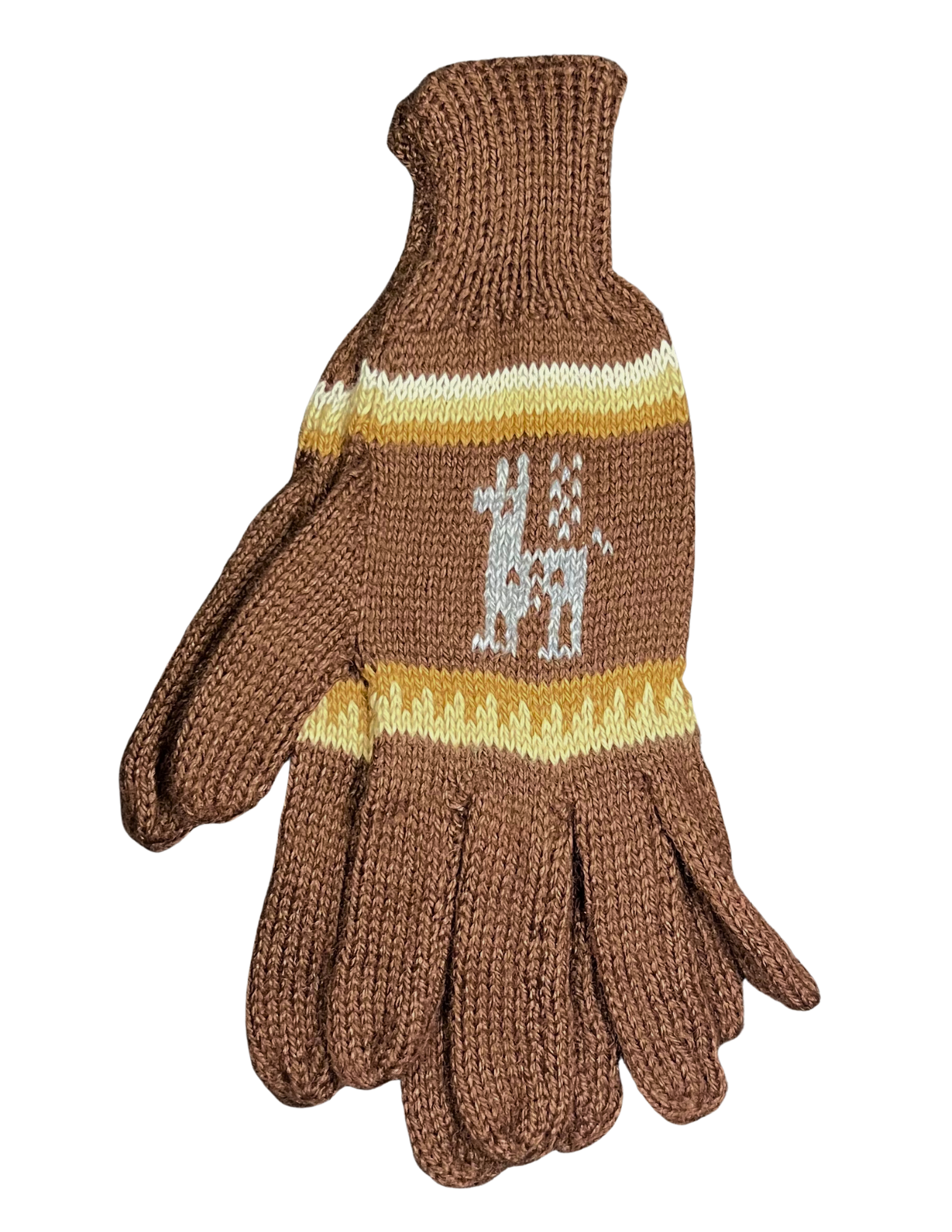 Alpaca Gloves Dk Brown_Gray