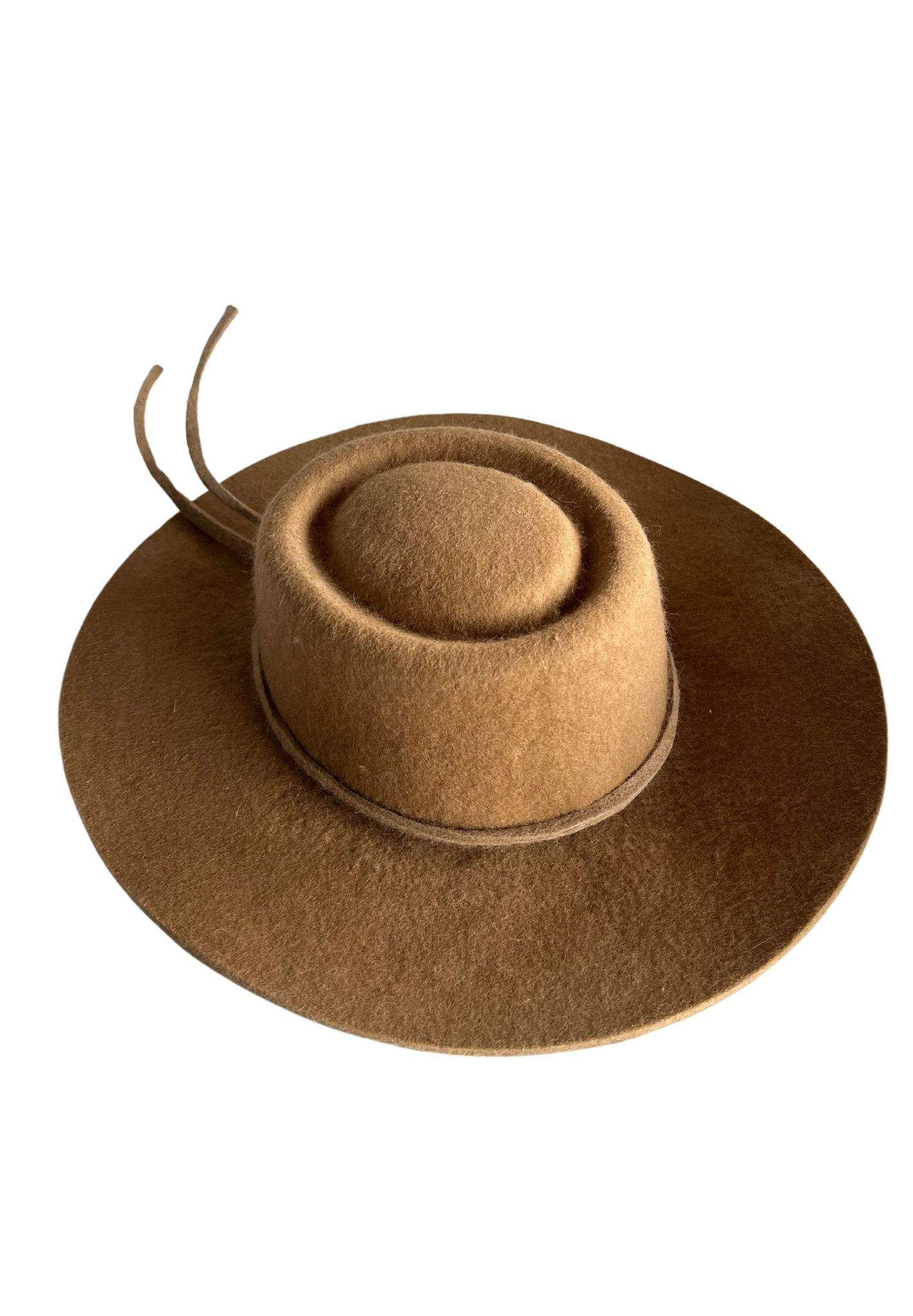 Felted Alpaca Hat, Low Profile LtBr, cotton band