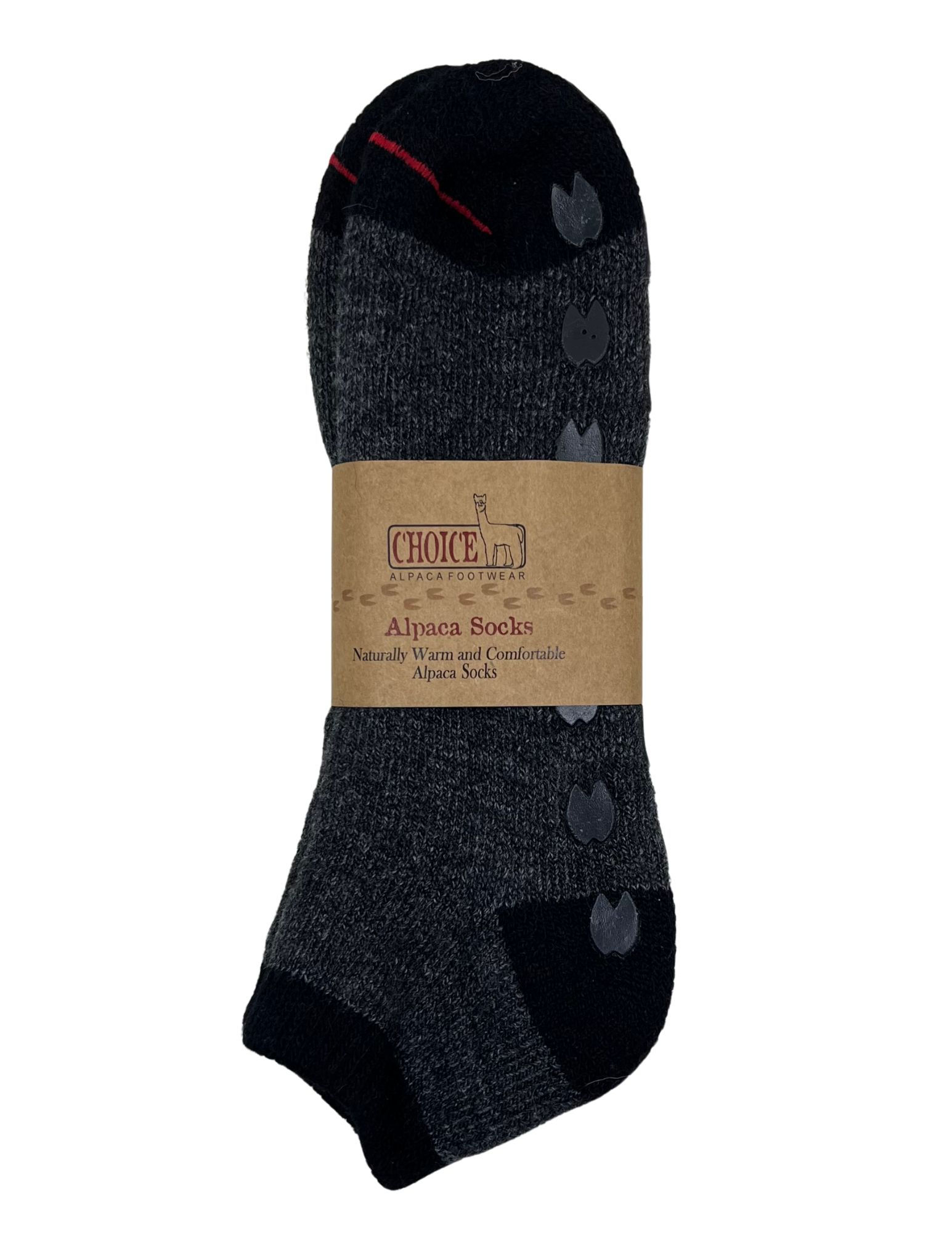 'Alpaca Trax' Gripper Slipper Socks - Grey