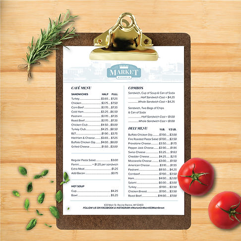 Market on Main Menu Print