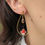 Miniature : Boucles Rouge-gorge et perle en cristal