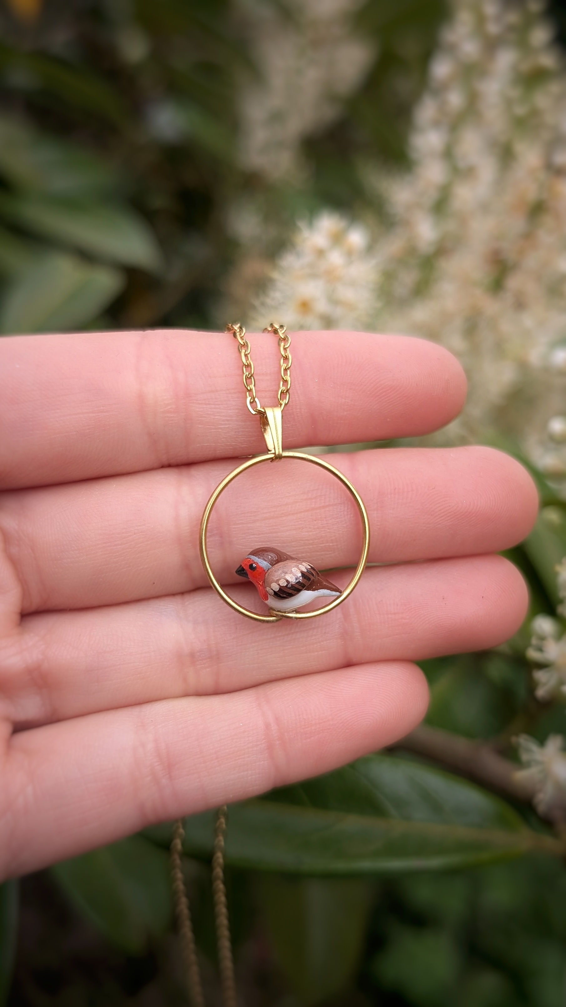 Pendentif Rouge-gorge rond 