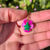 Miniature : Pendentif Pensée rose 