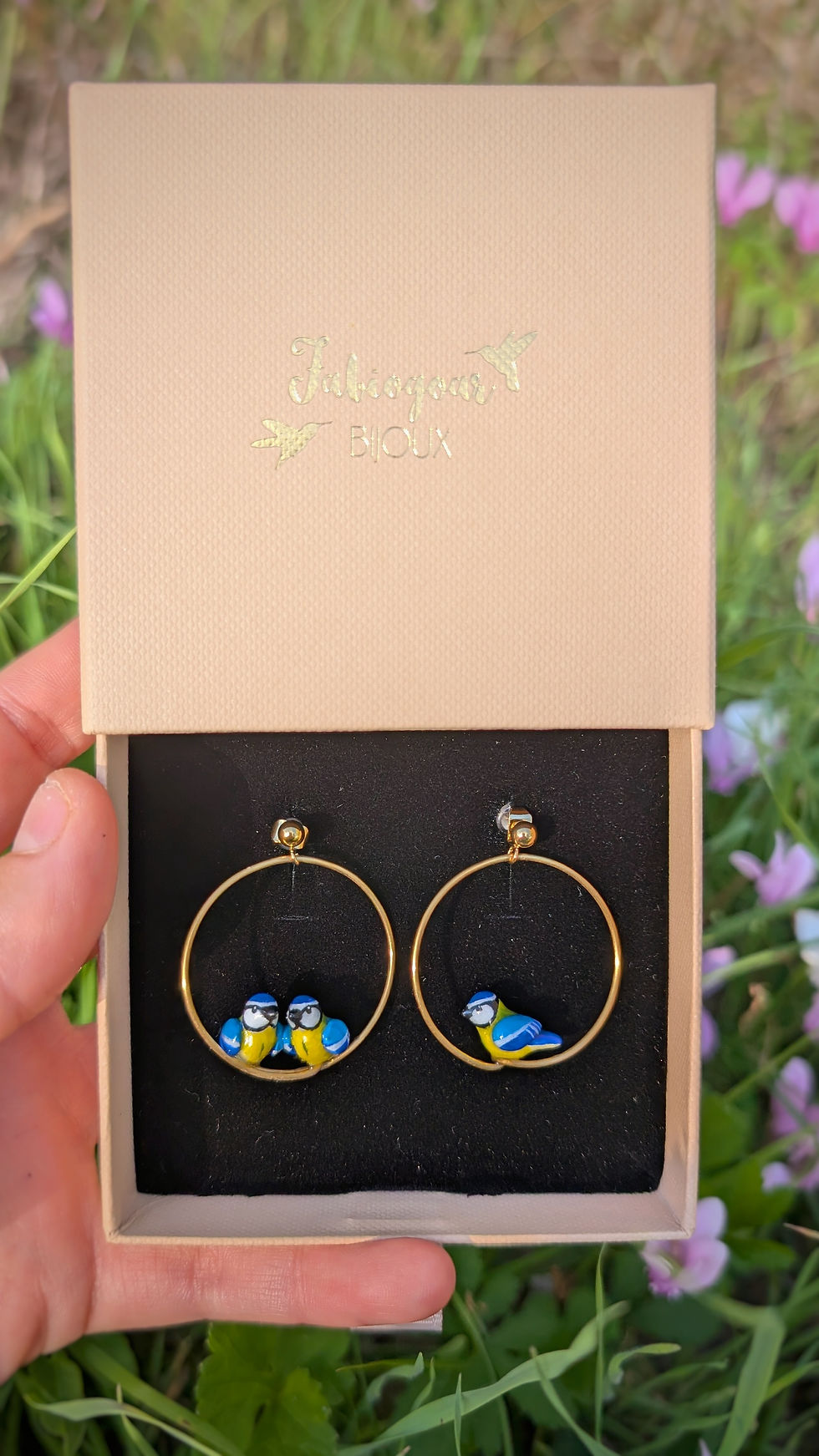 Miniature : Boucles trio de Mésanges bleues
