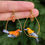 Miniature : Boucles Oriole orange (& perles en cristal)