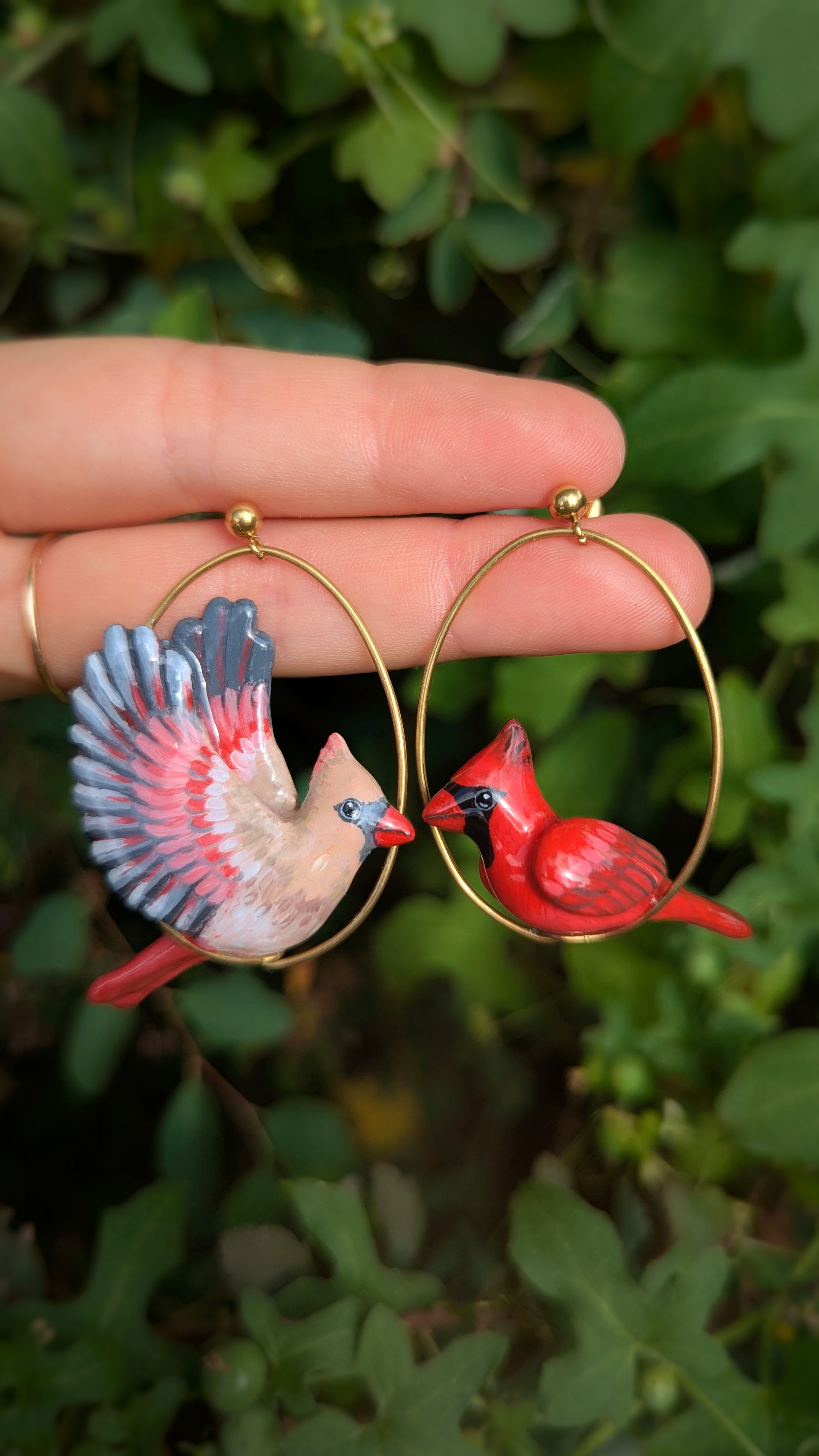 Boucles Cardinal rouge