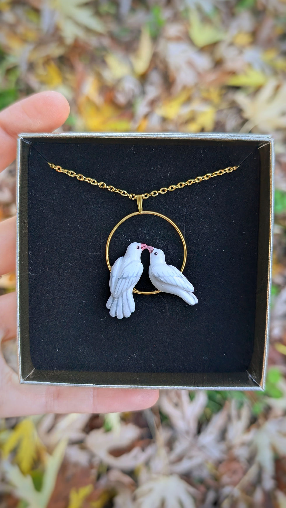 Miniature : Pendentif colombe couple