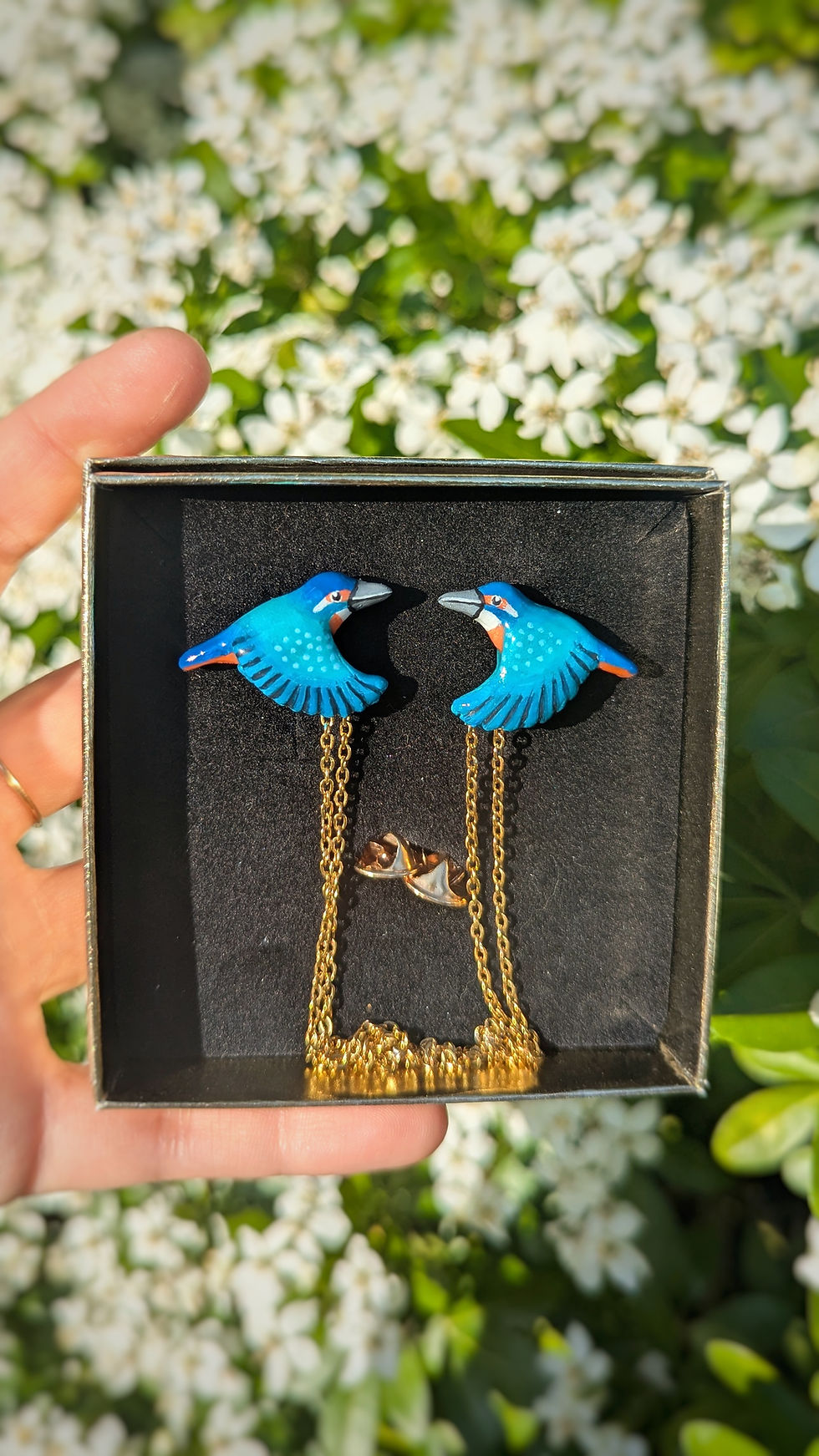 Miniature : Bijou de col Martin pêcheur en vol