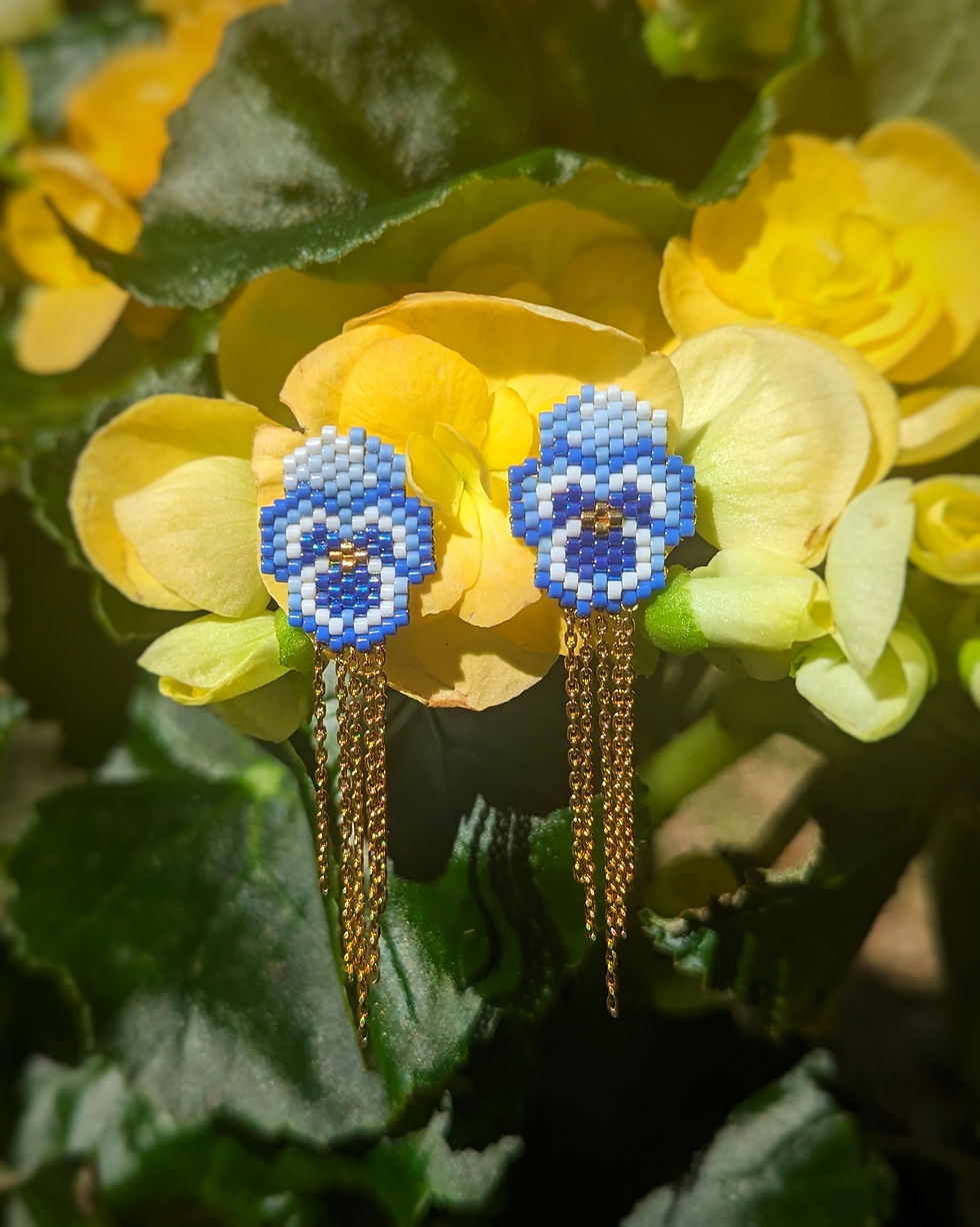 Boucles d'Oreilles Pensée