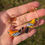 Miniature : Boucles Oriole orange (& perles en cristal)