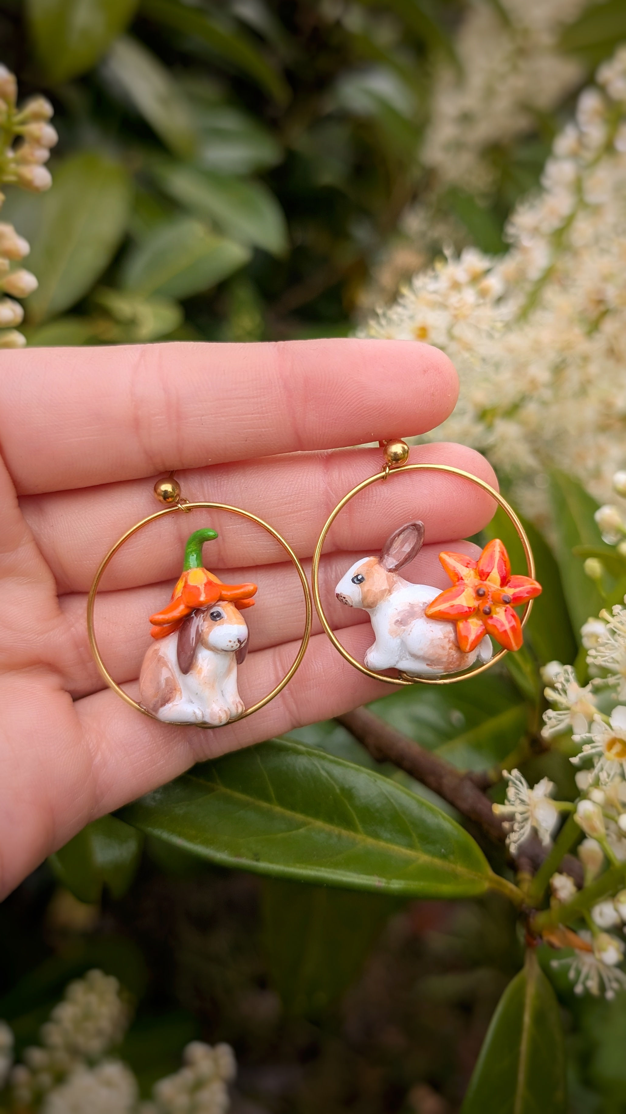 Boucles Lapin et hémérocalle