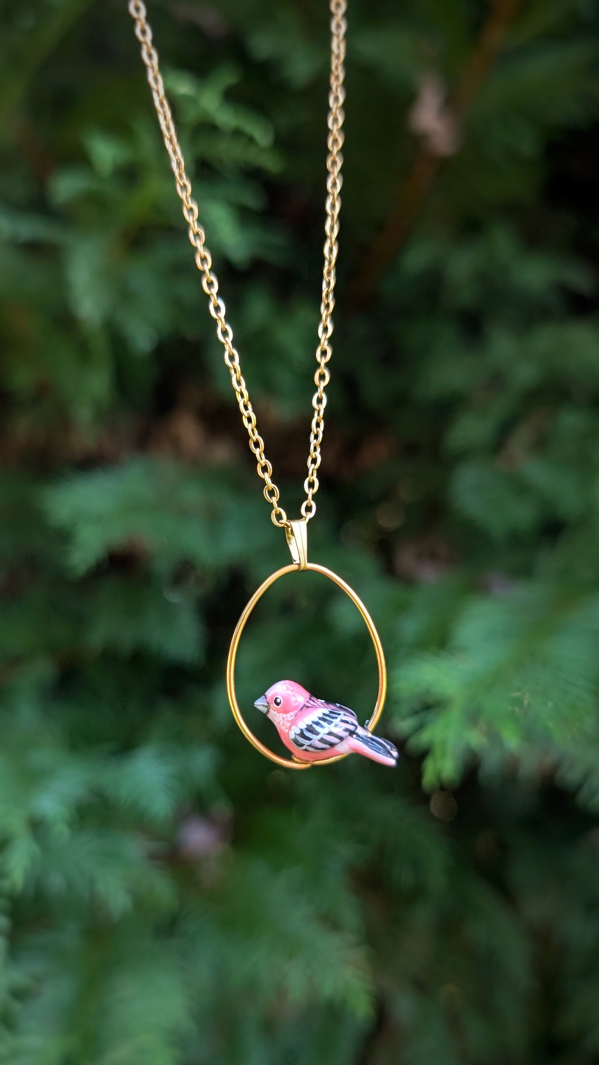 Pendentif Roselin rose