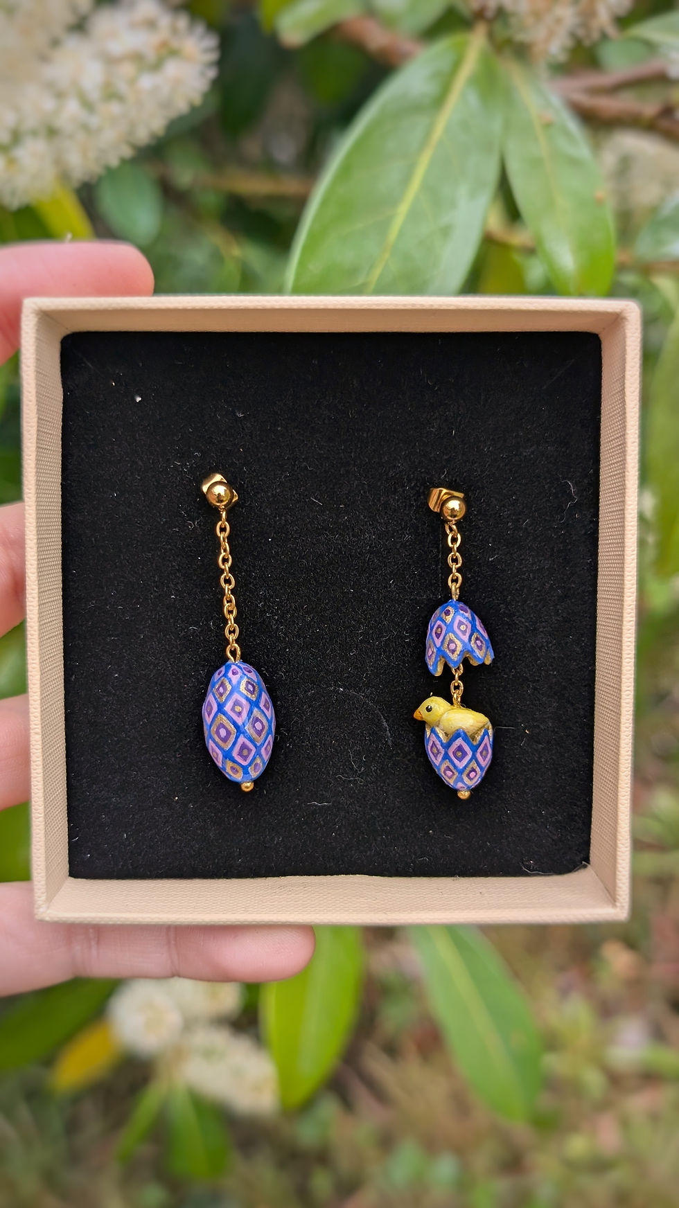 Miniature : Boucles Œuf précieux et poussin 