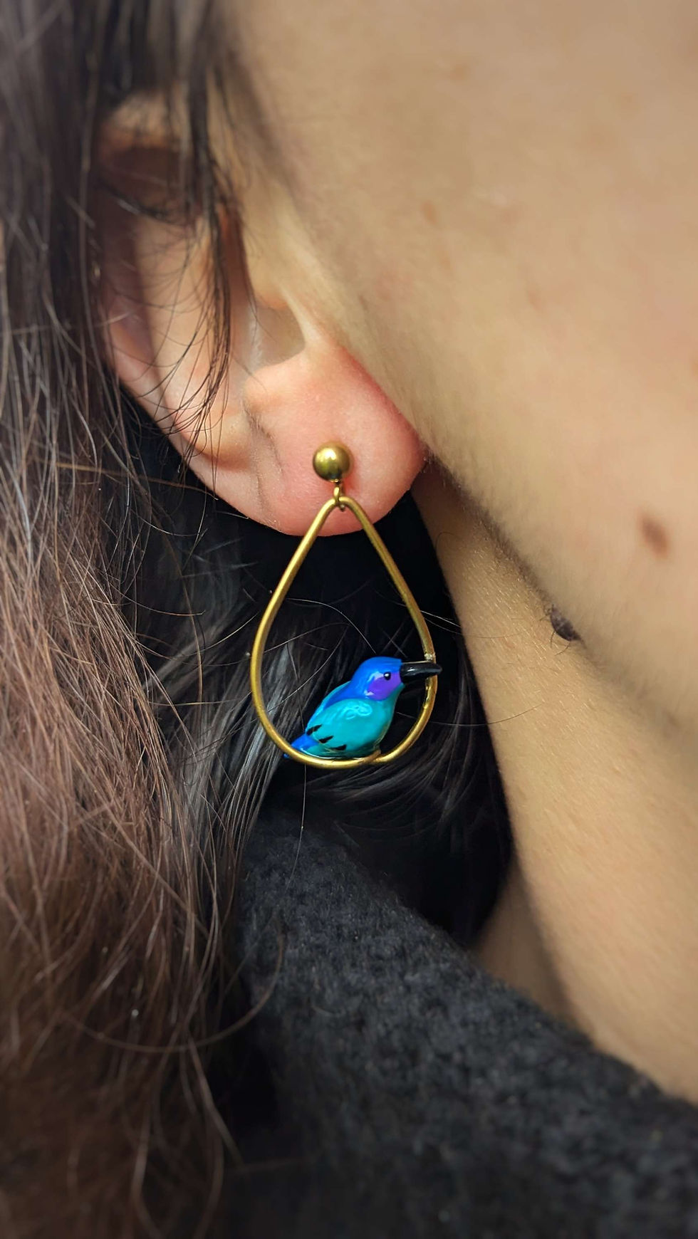 Miniature : Boucles Colibri violet