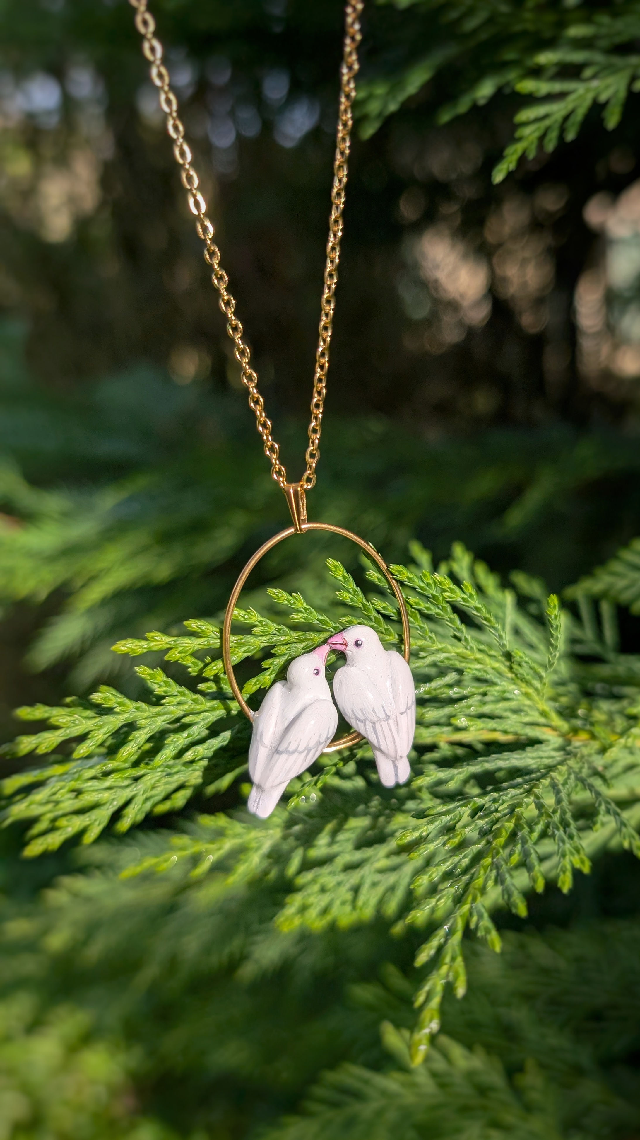 Pendentif couple de Colombe