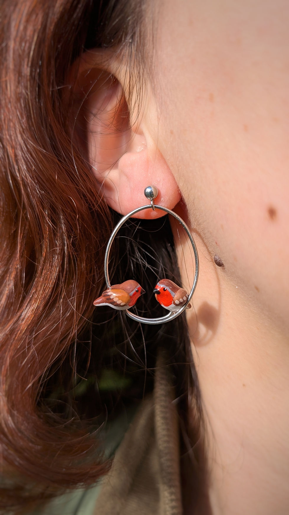 Miniature : Boucles Rouge-gorge trio (argenté)