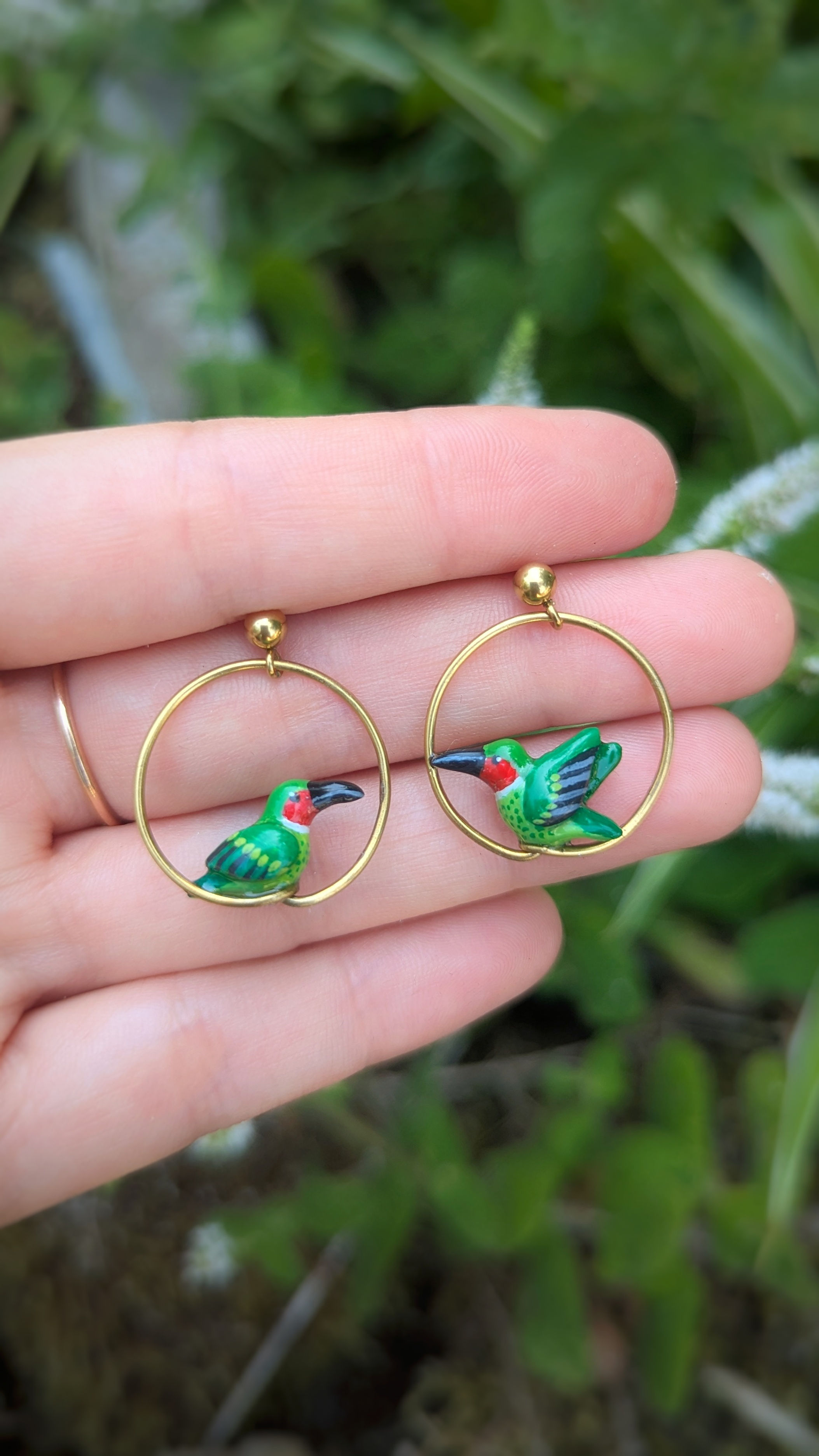 Boucles Colibri à gorge rouge