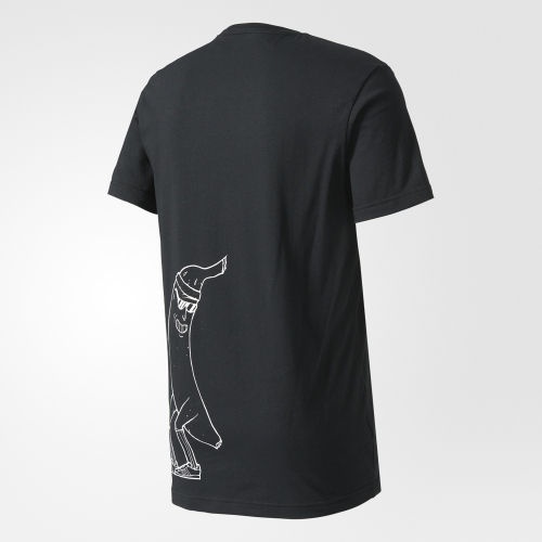 Thumbnail: Adidas Trefoil Graphic White Tee BQ3128 BQ3127