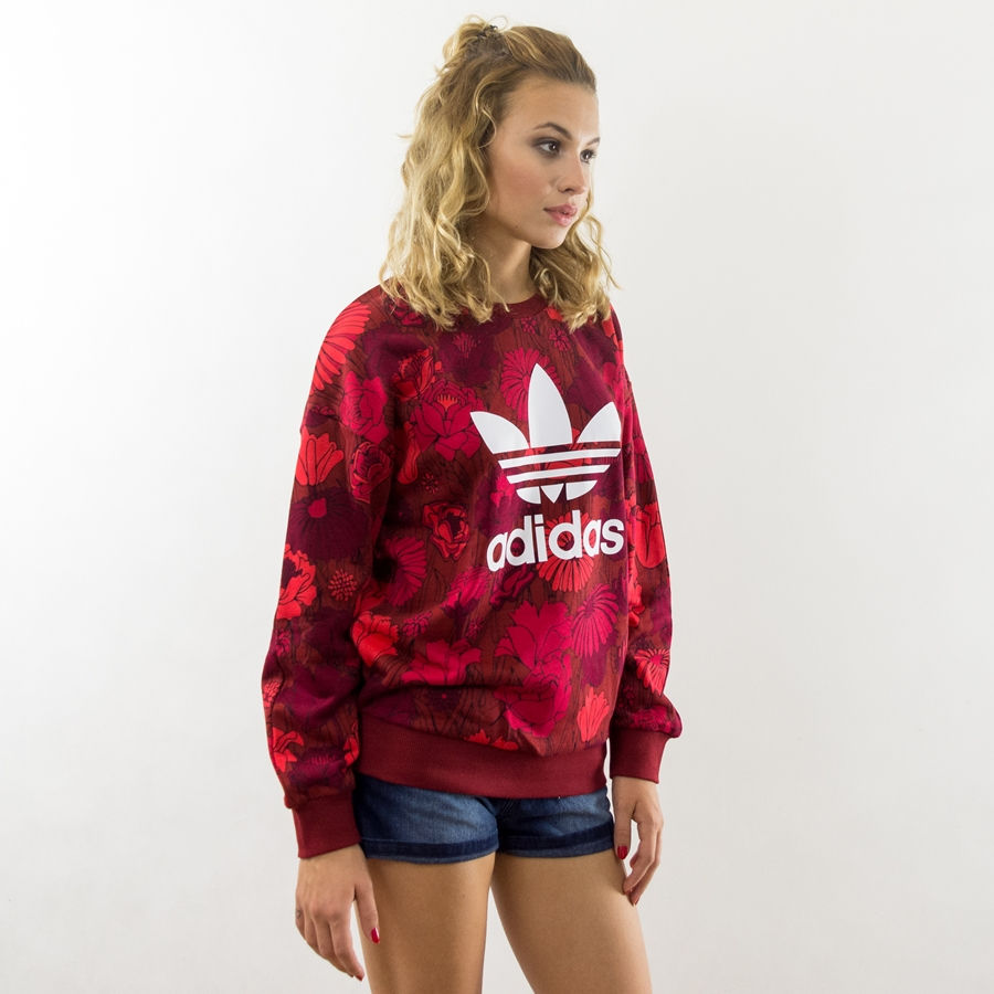 Thumbnail: Adidas Trefoil Sweater Red Crewneck B36942