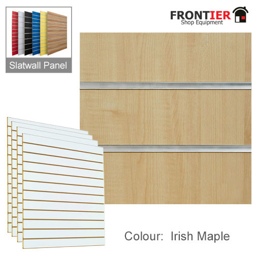 Slatwall Panel With Aluminium Inserts 1200mm x 1200mm Irish Maple
