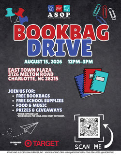 ASOP Bookbag Drive Flyer