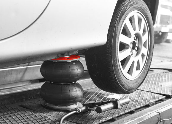 Thumbnail: Chicago Pneumatic CP88221 Balloon Jack with Short Handle under car