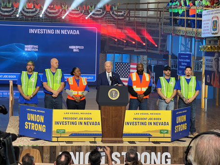 President Biden Touts High Speed Rail at Las Vegas Training Center Visit