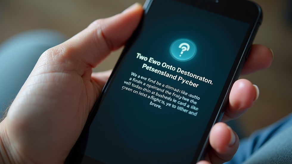 Eye-level view of a smartphone displaying a two-factor authentication prompt