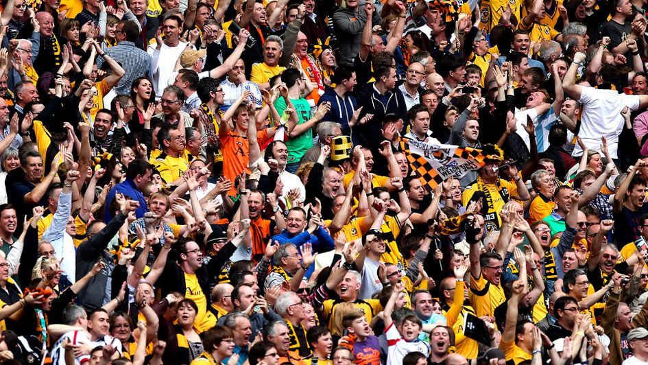 Punters celebrating a winning bet