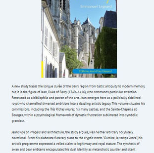 L'Histoire du Berry dans Medieval Art Research