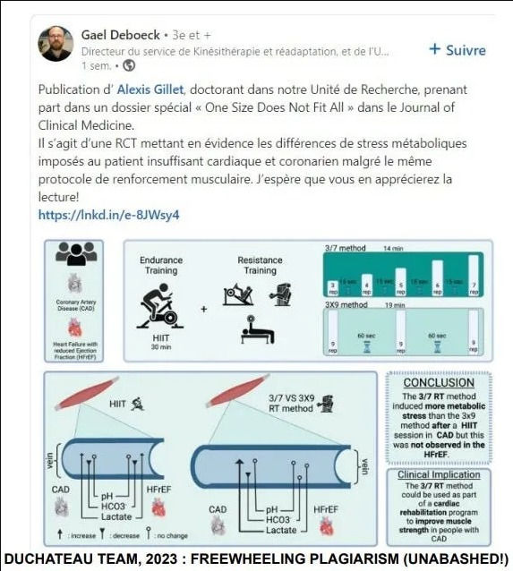 2023: THE DUCHÂTEAU TEAM’S UNABASHED PLAGIARISM