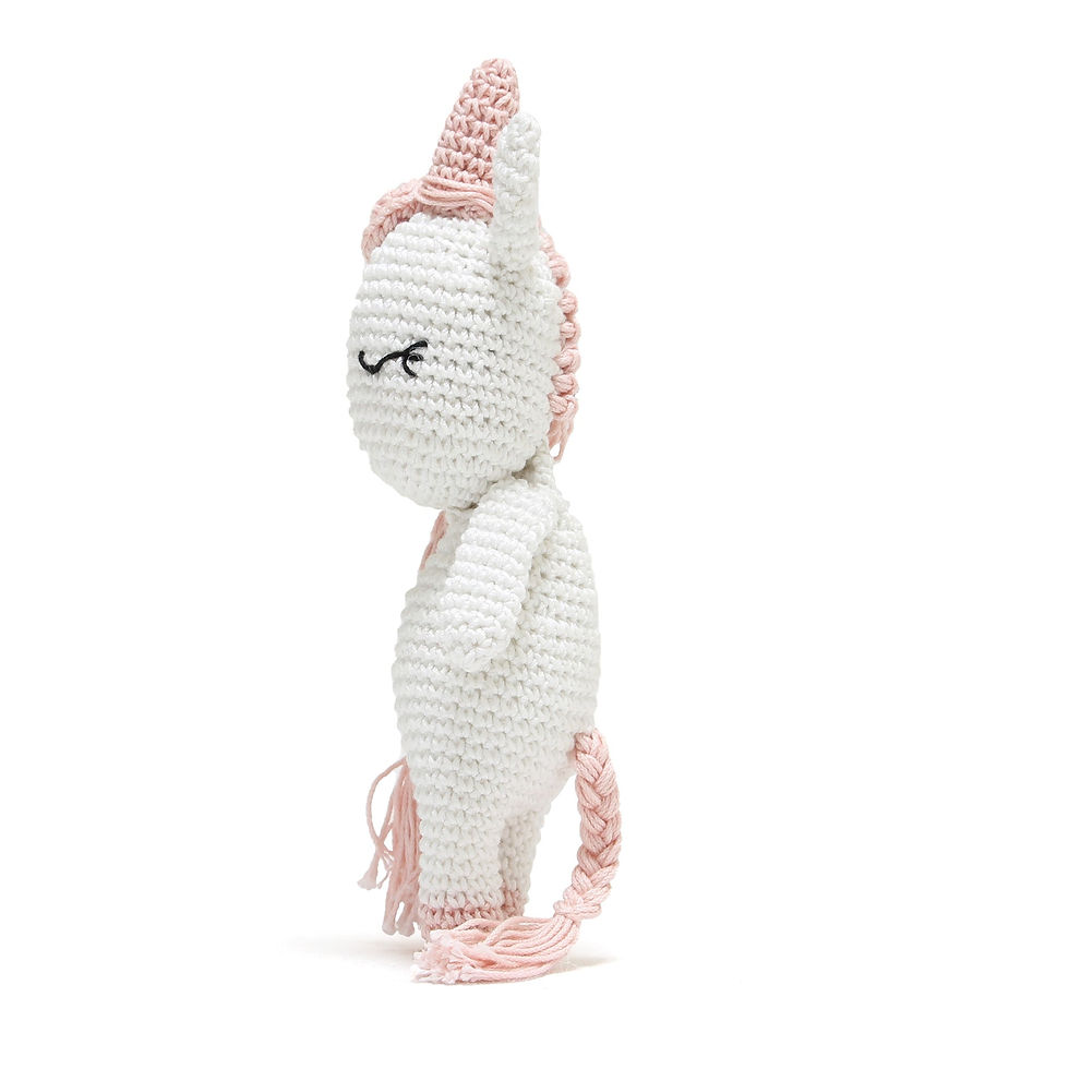 Thumbnail: Happy Thread  Amigurumi Soft Toy- Handmade Crochet- Unicorn- WHITE