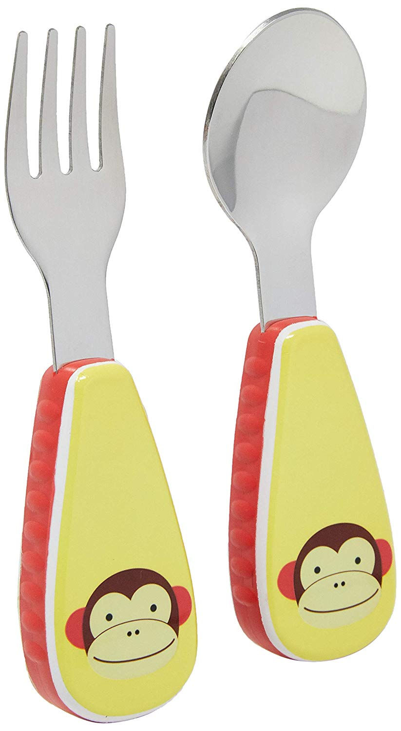 Thumbnail: Skip Hop Zoo Utensils Fork & Spoon
 - Monkey