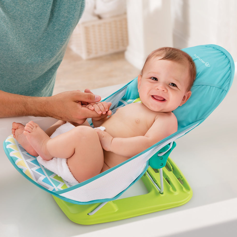 Thumbnail: Summer DELUXE BABY BATHER- Triangles Stripes