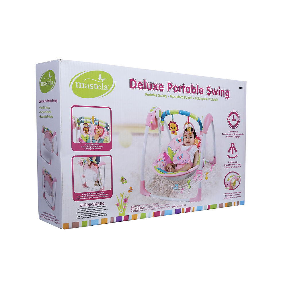 Thumbnail: Mastela Deluxe Portable Swing Pink